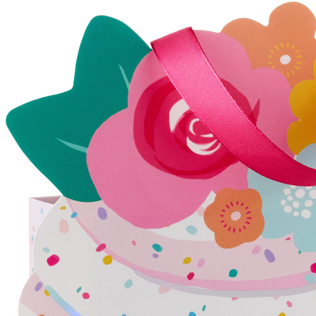 Hallmark : 6.5" Cupcake With Flowers Small Gift Bag - Image 3