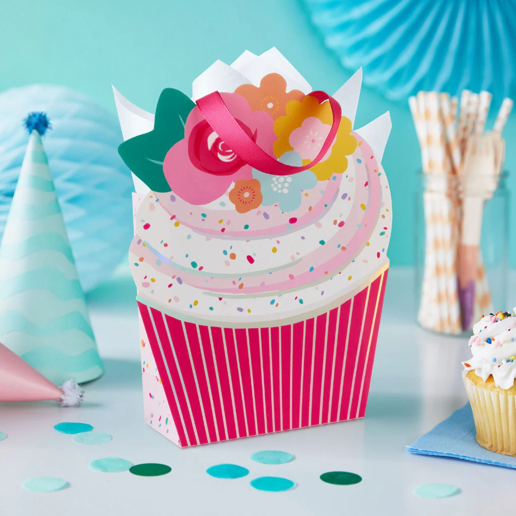 Hallmark : 6.5" Cupcake With Flowers Small Gift Bag - Image 5