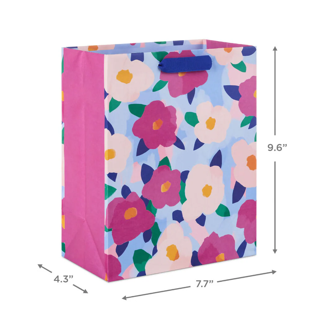 Hallmark : 9.6" Bold Floral Print Medium Gift Bag - Image 2