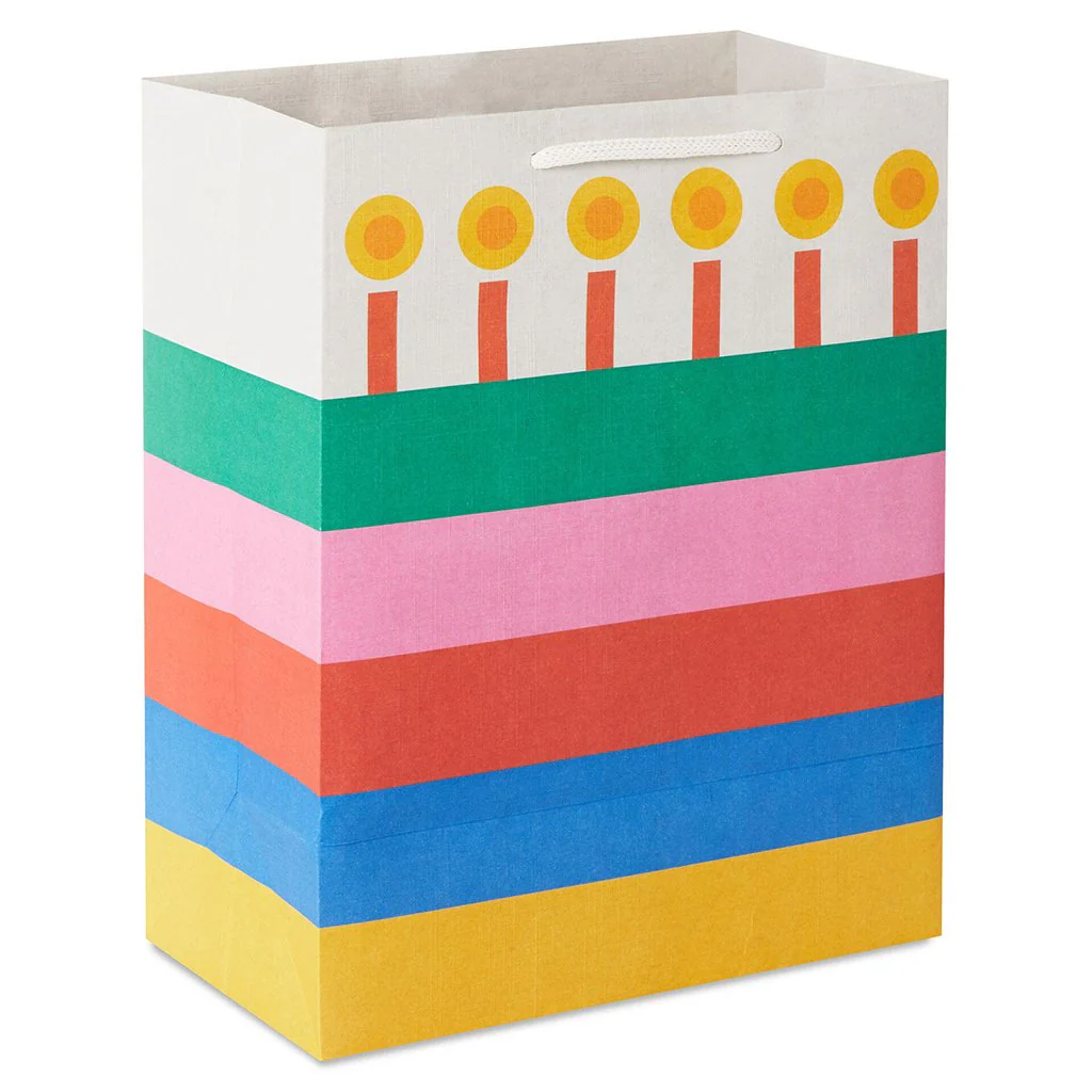 Hallmark : 9.6" Bold Striped Cake Medium Birthday Gift Bag - Image 6