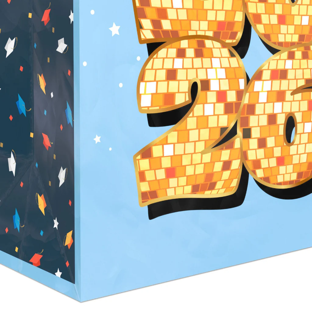 Hallmark : 9.6" Disco Ball 2026 Medium Graduation Gift Bag - Image 5