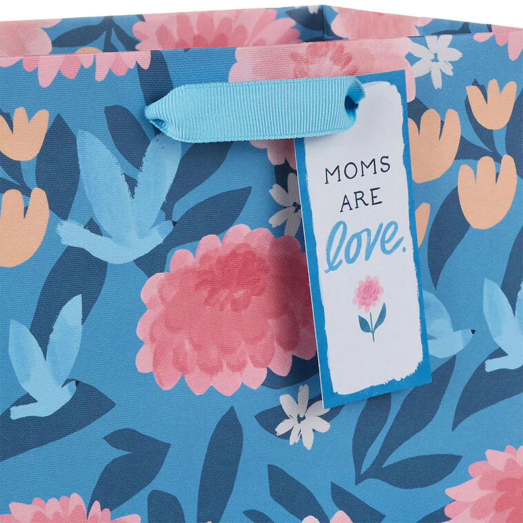 Hallmark : 9.6" Flower Meadow on Blue Medium Mother's Day Gift Bag - Image 4