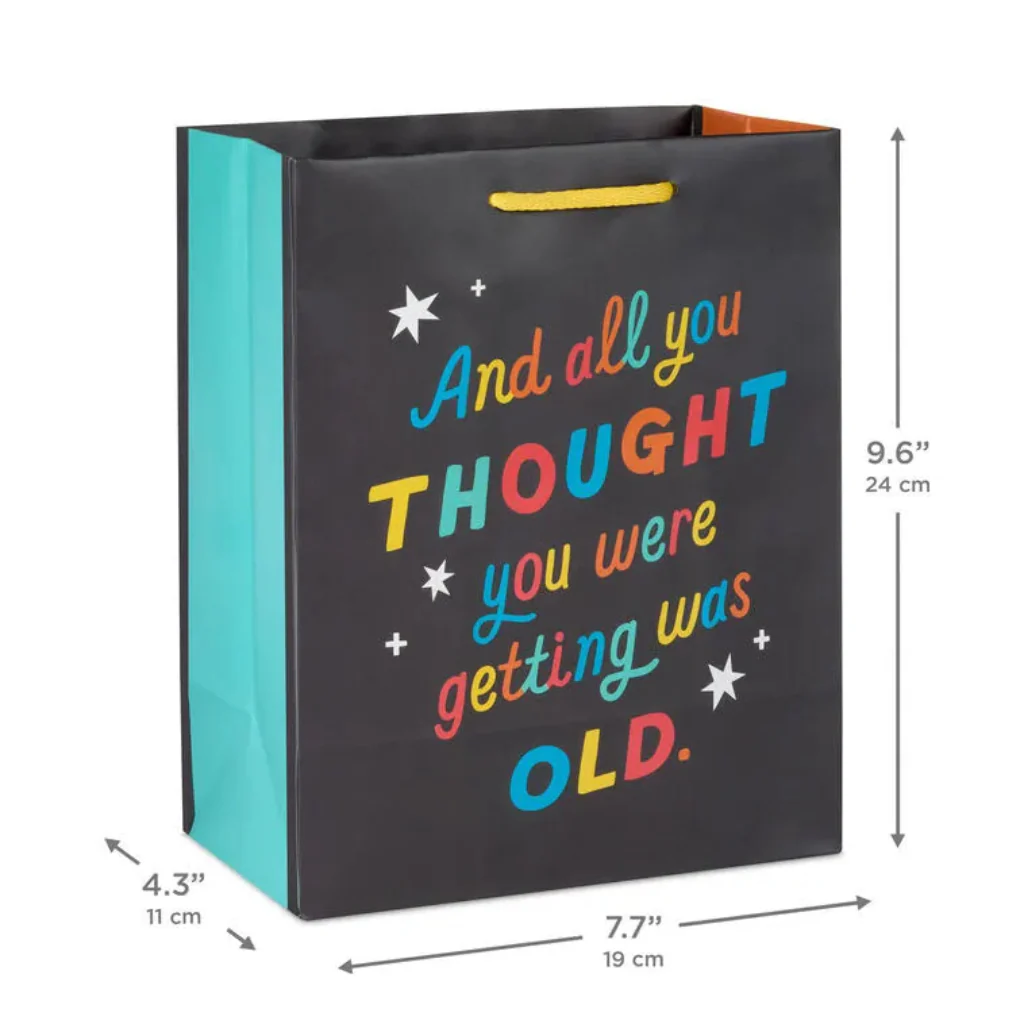 Hallmark : 9.6" Getting Old Medium Birthday Gift Bag