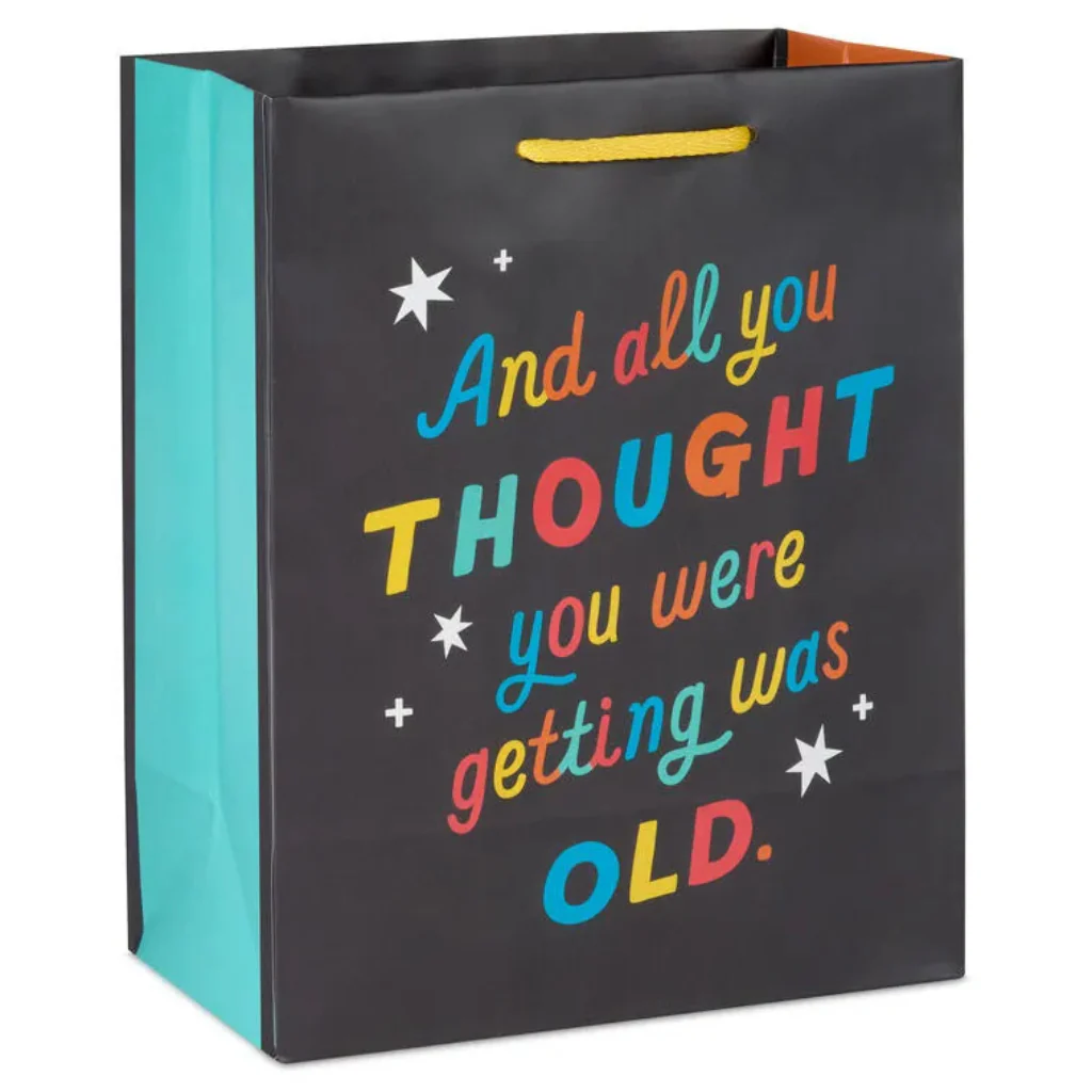 Hallmark : 9.6" Getting Old Medium Birthday Gift Bag - Image 3