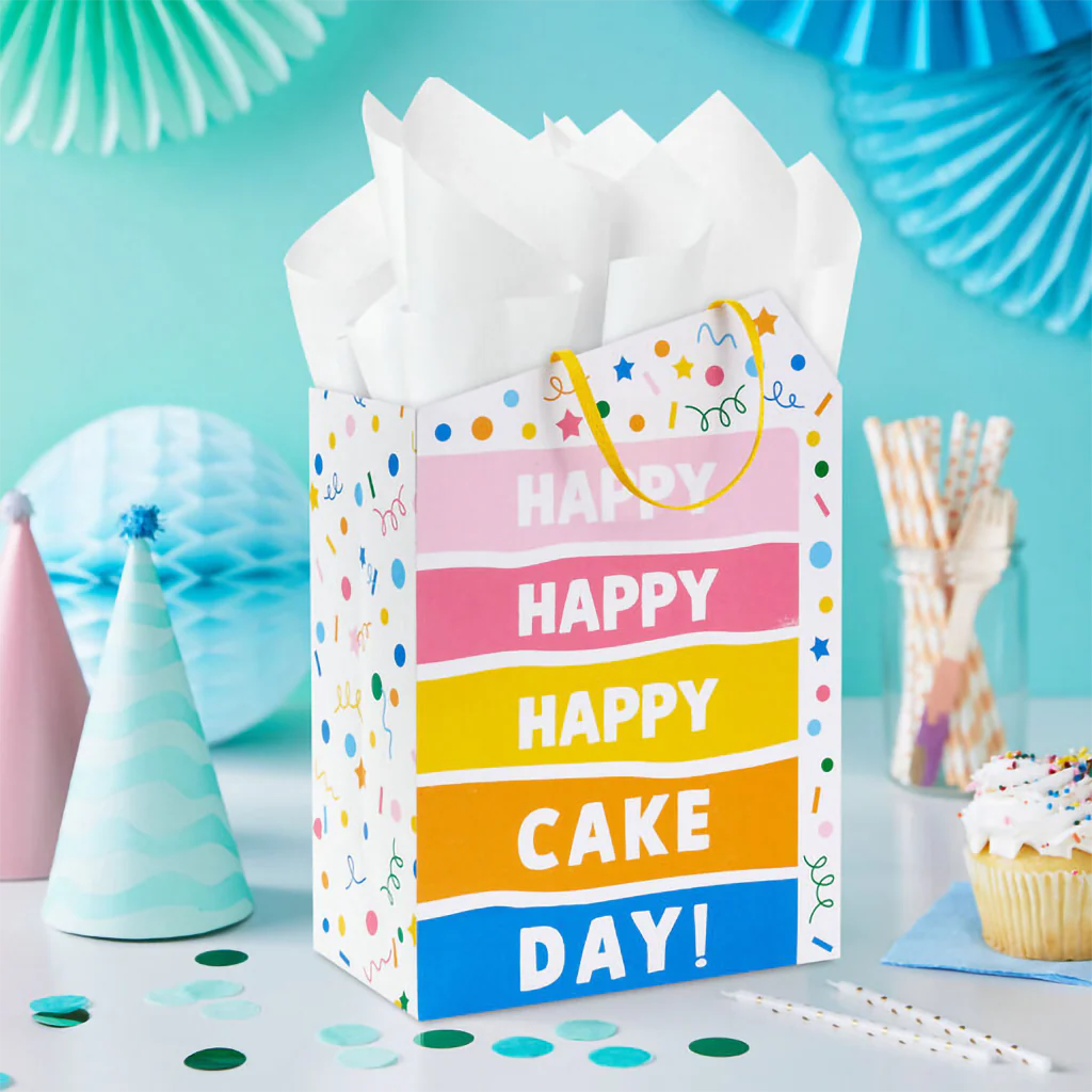 Hallmark : 9.6" Happy Cake Day Medium Birthday Gift Bag