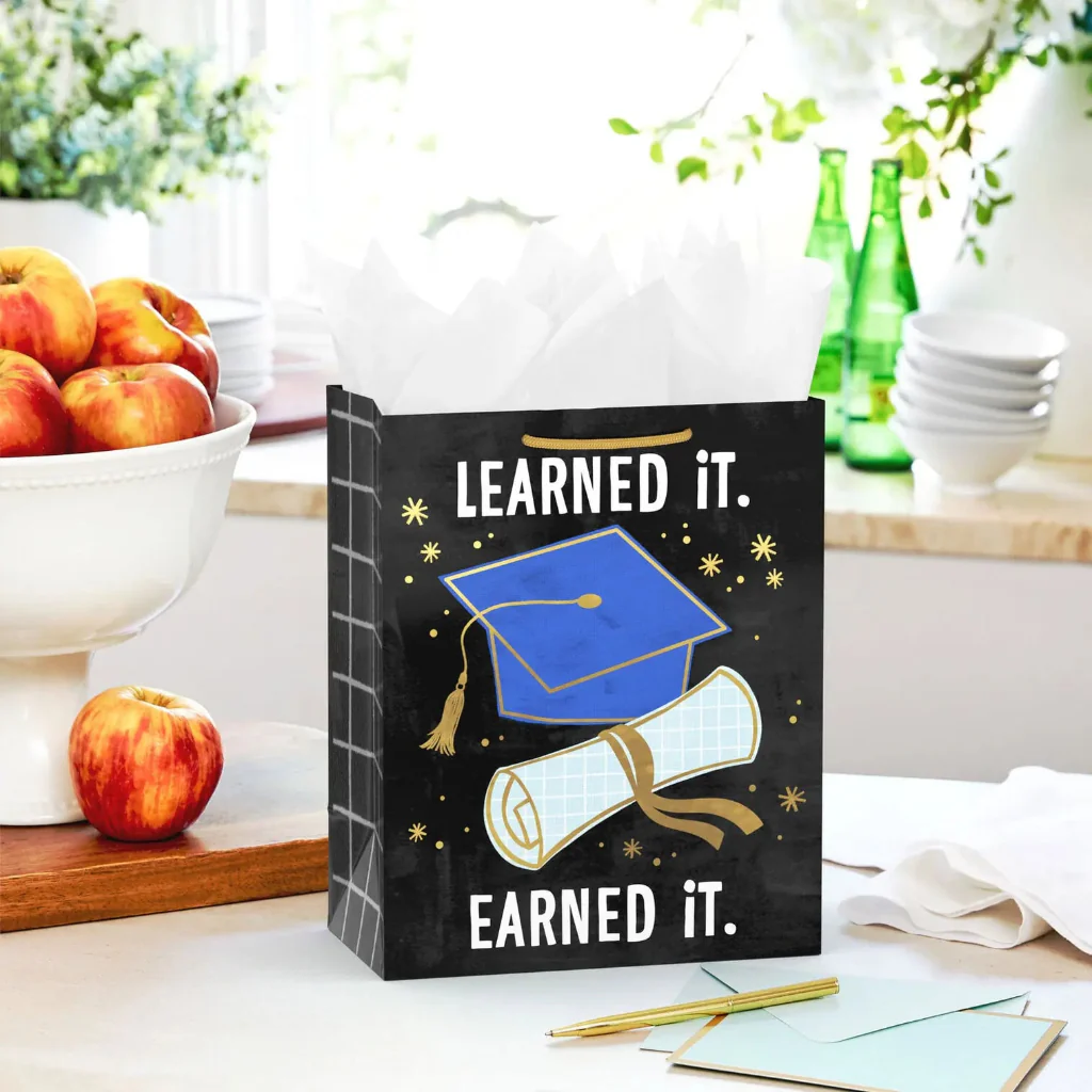 Hallmark : 9.6" Learned It, Earned It Medium Graduation Gift Bag - Image 2