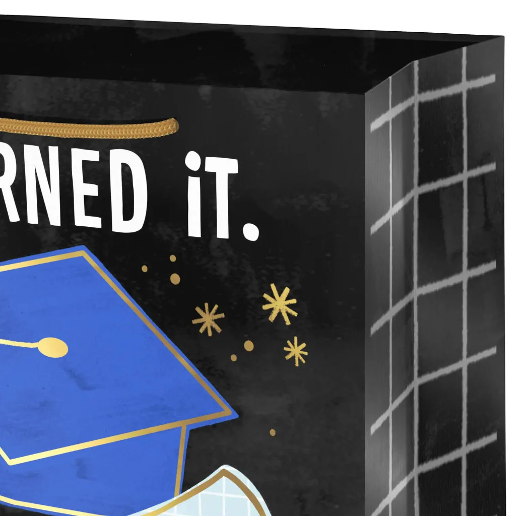 Hallmark : 9.6" Learned It, Earned It Medium Graduation Gift Bag - Image 4