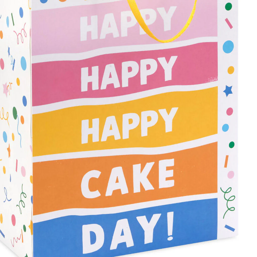 Hallmark : 9" Happy Cake Day Medium Birthday Gift Bag With Tissue Paper - Image 2