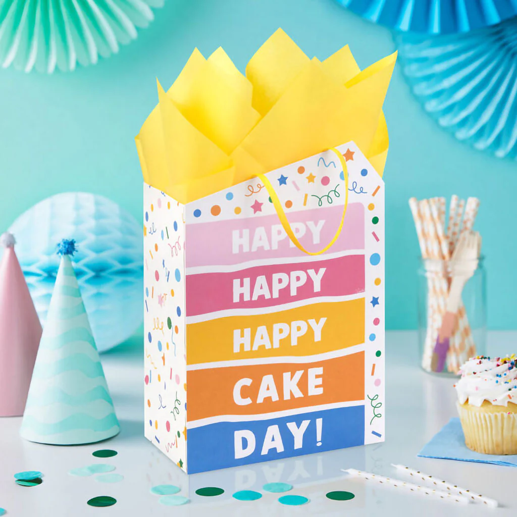 Hallmark : 9" Happy Cake Day Medium Birthday Gift Bag With Tissue Paper - Image 5