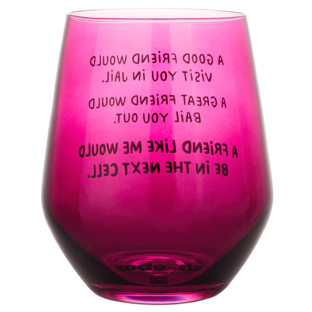 Hallmark : A Friend Like Me Funny Stemless Wine Glass, 15.5 oz. - Image 2