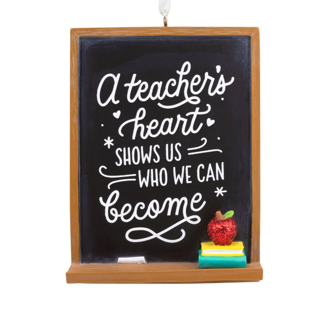 Hallmark : A Teacher's Heart Blackboard Hallmark Ornament - Image 3