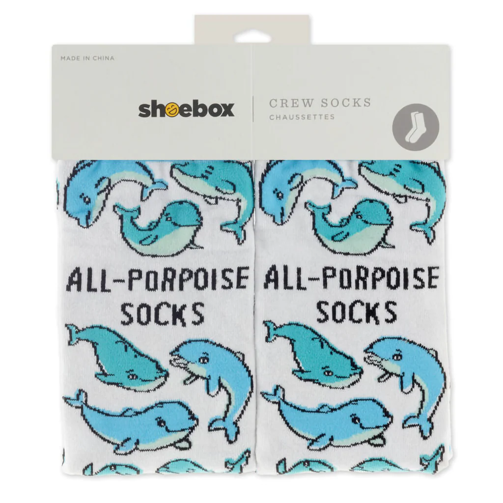 Hallmark : All-Porpoise Novelty Crew Socks - Image 4