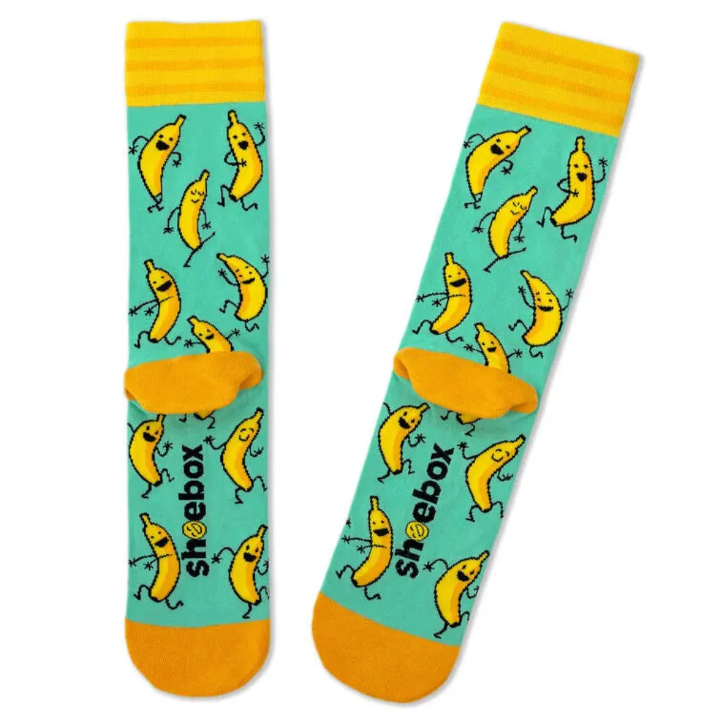 Hallmark : Bananas Gotta Split Novelty Crew Socks - Image 2