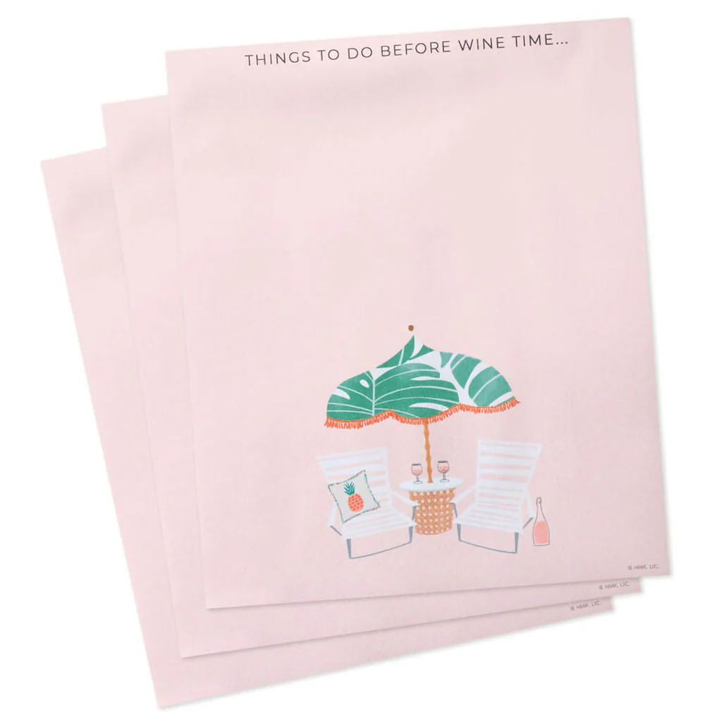 Hallmark : Tropical Wine Time To-Do Note Pad - Image 3