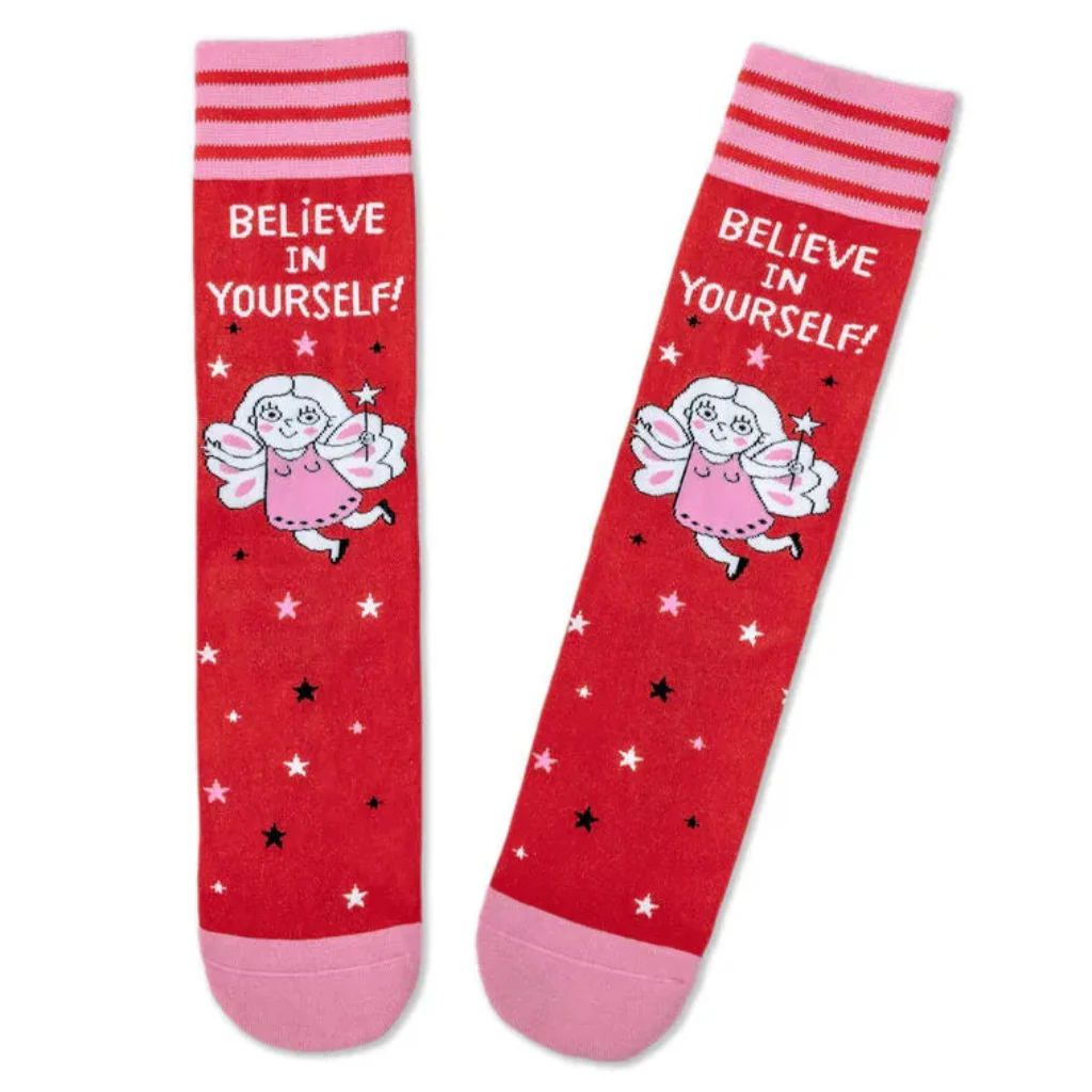 Hallmark : Believe in Yourself Novelty Crew Socks - Image 3