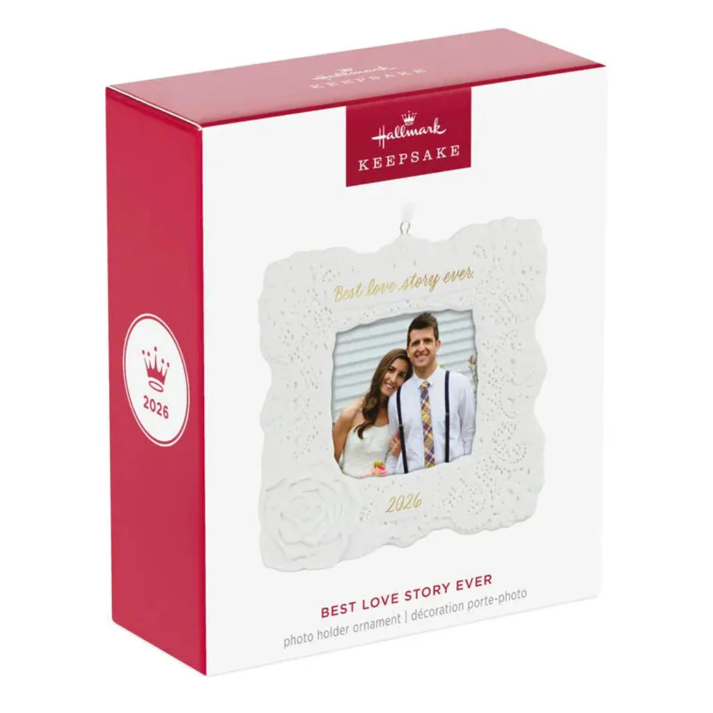 Hallmark : 2026 Keepsake  Best Love Story Ever Photo Frame Porcelain Ornament (46) - Image 5