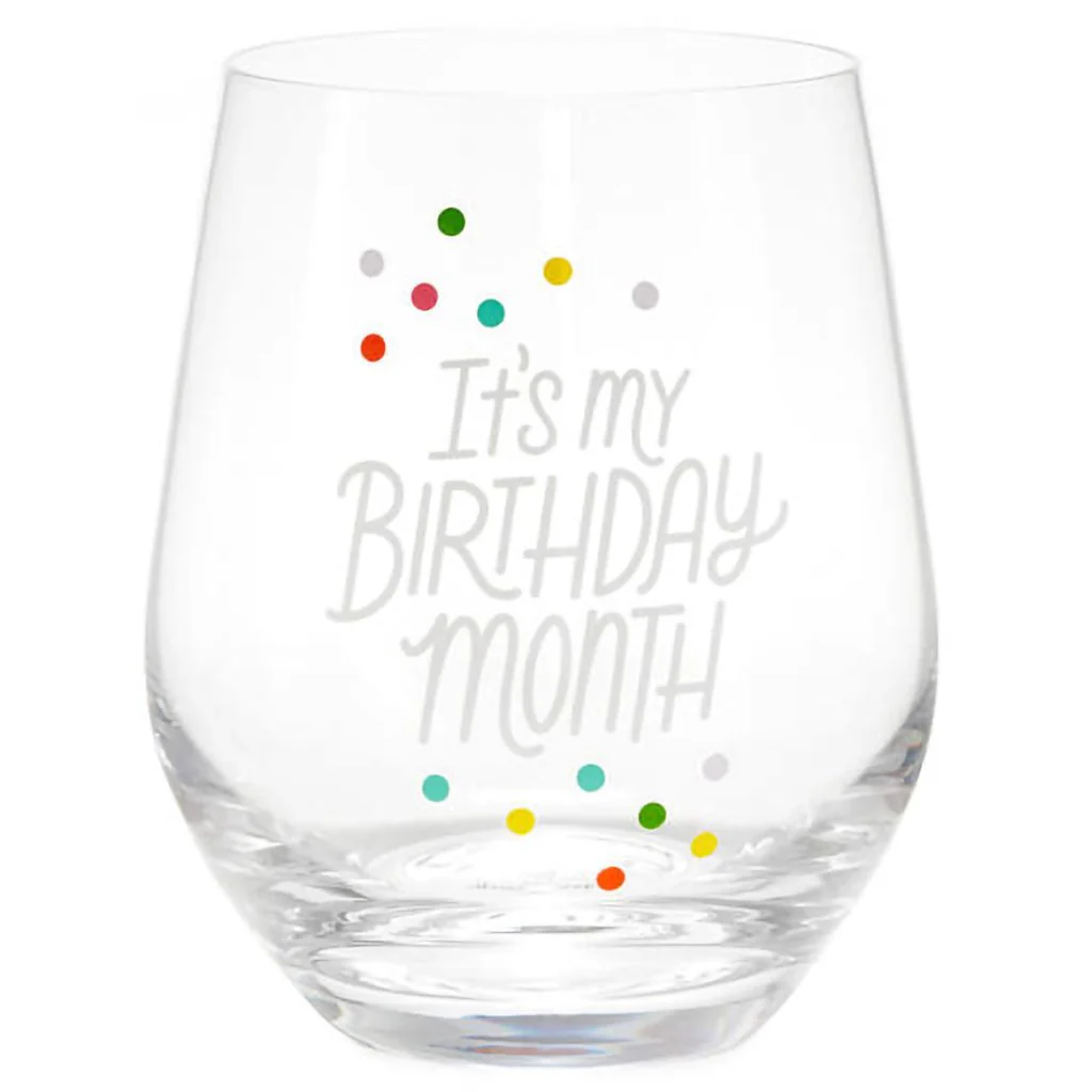 Hallmark : Birthday Month Tea Towel and Wine Glass Bundle - Image 3