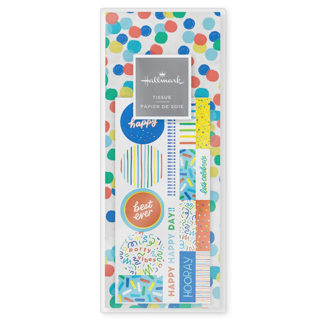 Hallmark : Bright Polka Dots Tissue Paper Wrapping Kit - Image 6