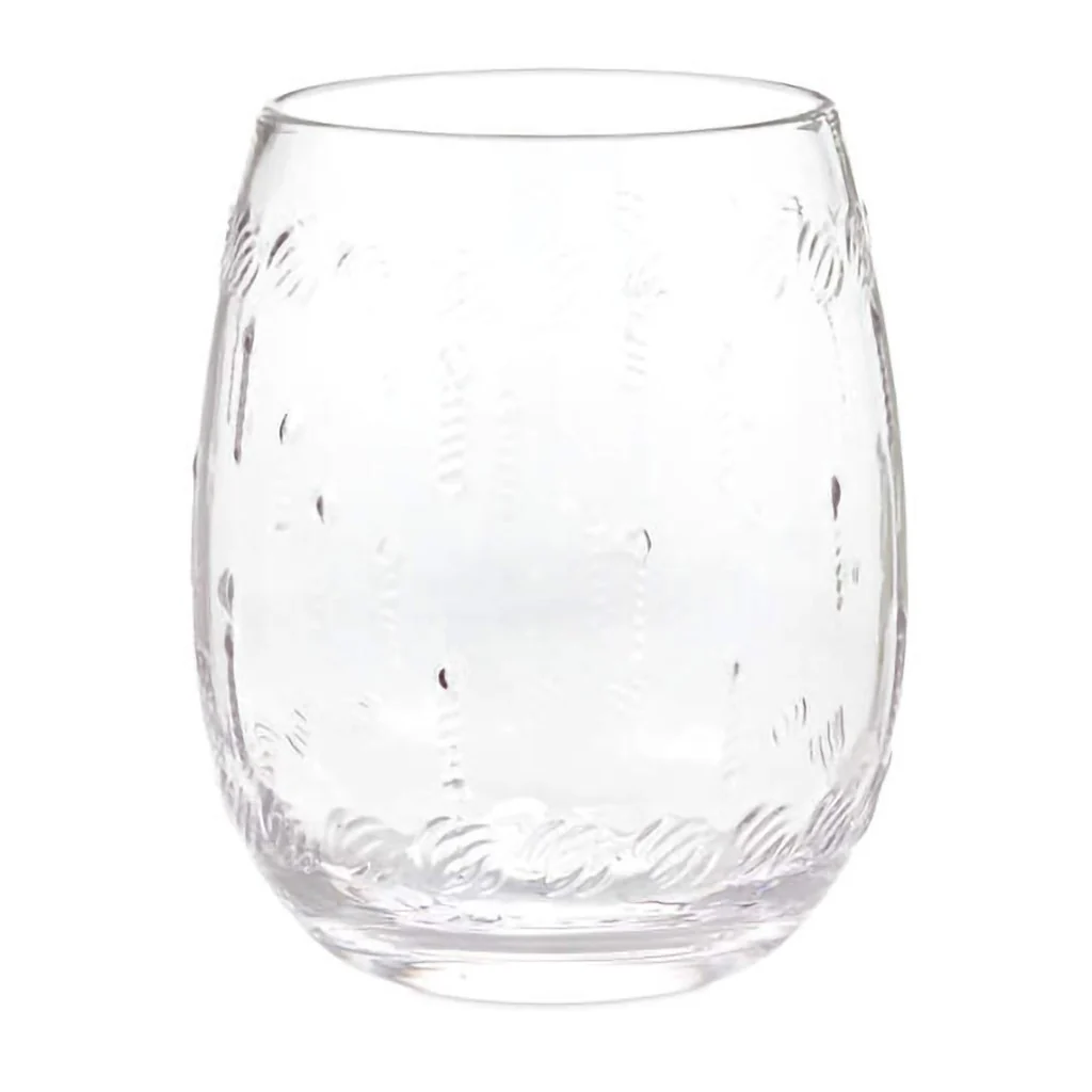 Hallmark : Candles and Frosting Embossed Stemless Wine Glass, 17 oz.