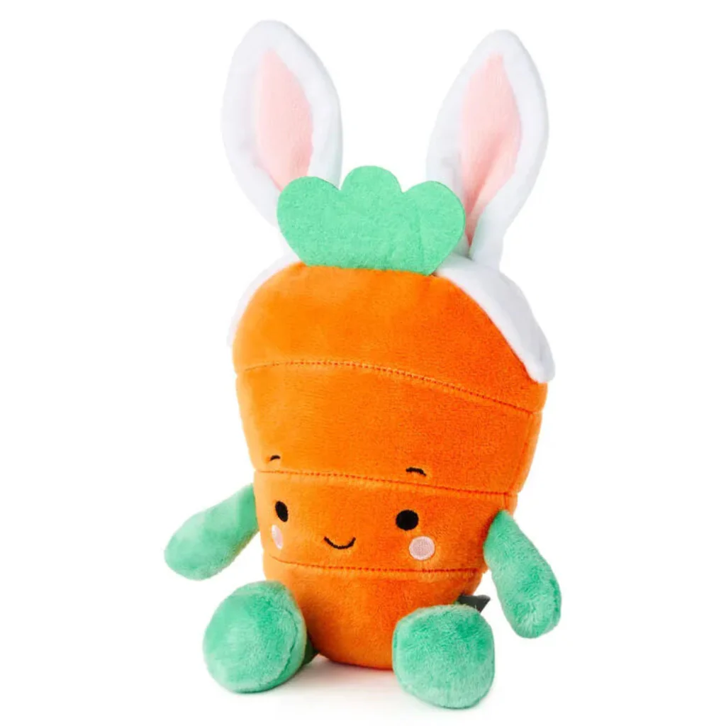 Hallmark : Carrot Wearing Bunny Ears Easter Plush Toy, 5.5" - Image 2