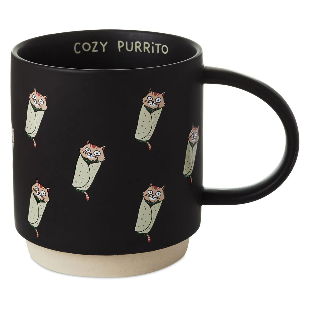 Hallmark : Cat Burrito Funny Mug, 16 oz.