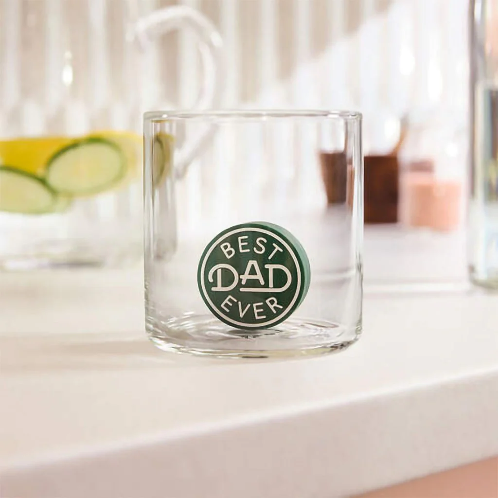 Hallmark : Charmers Best Dad Ever Green Silicone Charm - Image 2