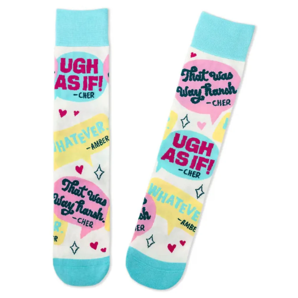 Hallmark : Clueless Cher and Amber Quotes Novelty Crew Socks - Image 3