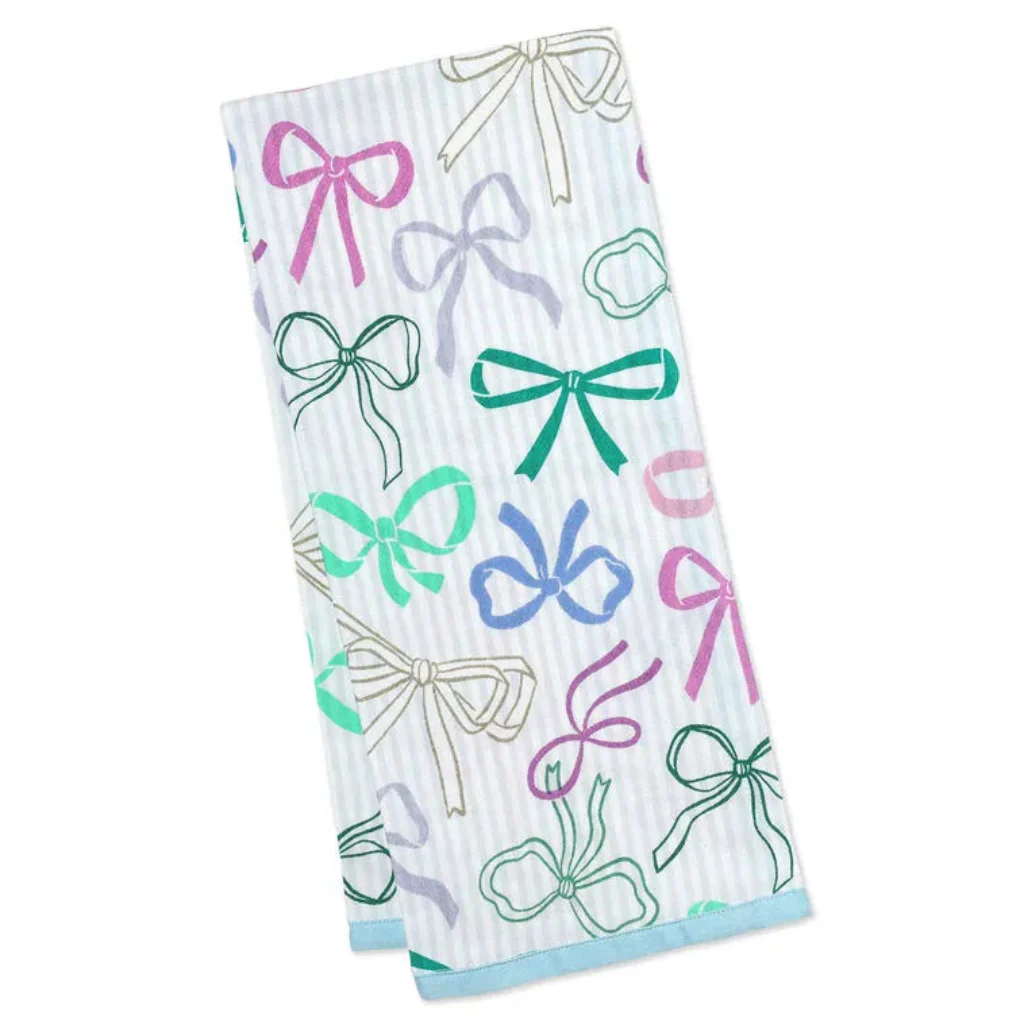 Hallmark : Colorful Bows Tea Towel, 18x24 - Image 2