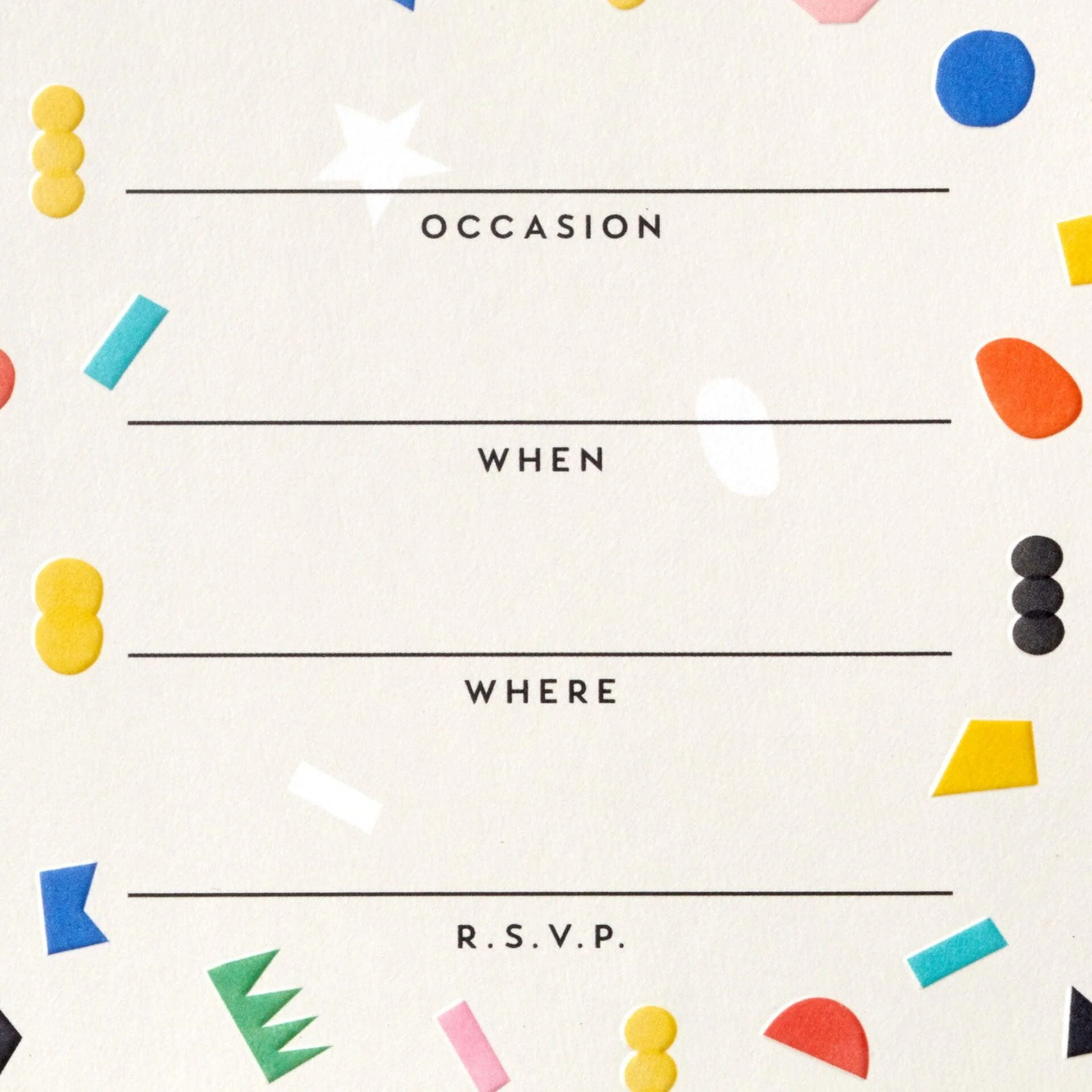 Hallmark : Colorful Confetti Party Invitations, Pack of 20 - Image 3