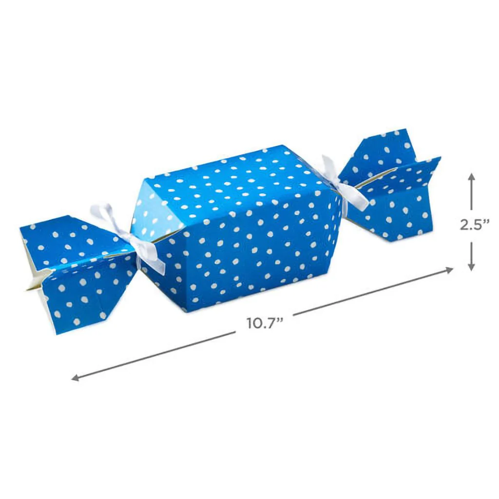 Hallmark : Colorful Dots and Flowers Candy-Shaped Party Favor Boxes, Set of 3 - Image 3