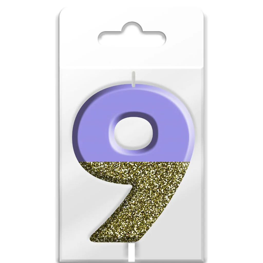 Hallmark : Colorful Number 9 Candle