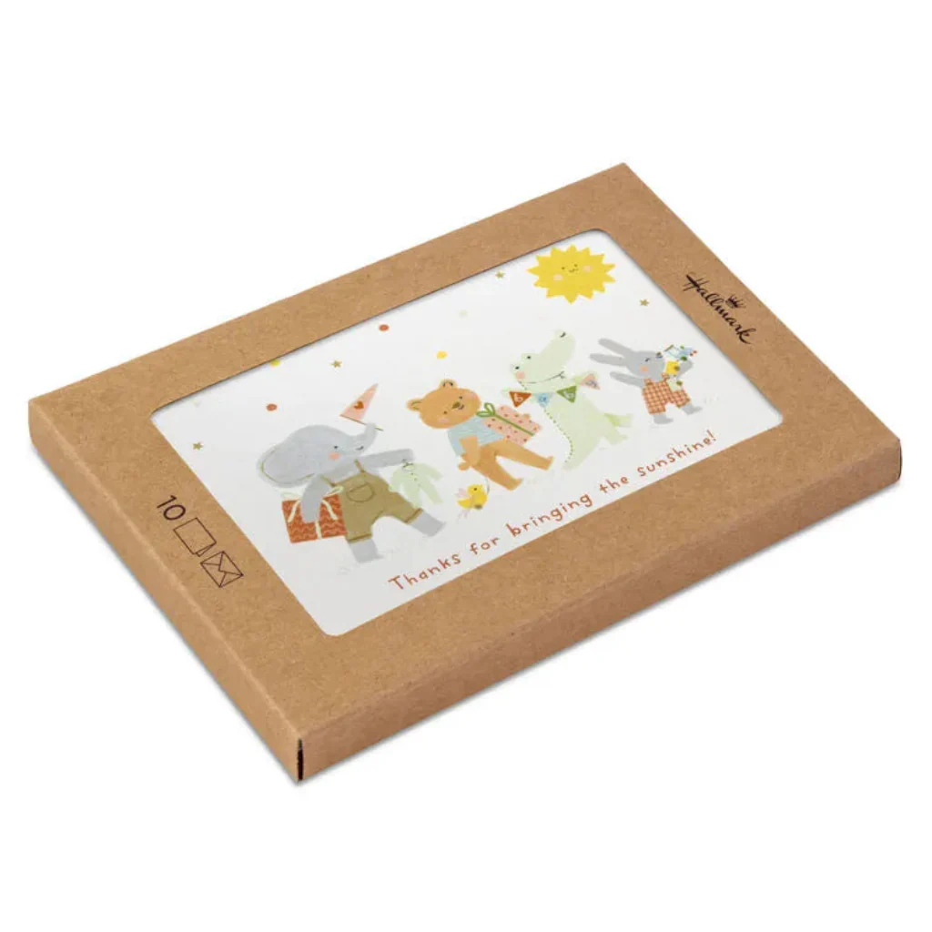Hallmark : Cute Animal Babies Thank You Note Cards Pack