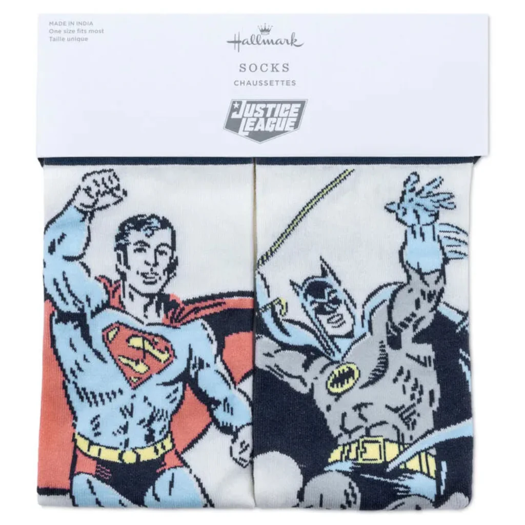 Hallmark :  DC™ Superman™ and Batman™ Novelty Crew Socks