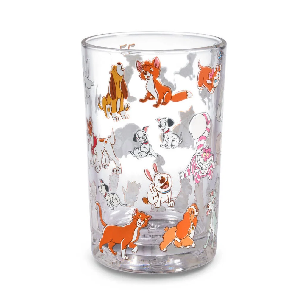 Hallmark : Disney Cats and Dogs Collectible Drinking Glass, 13.5 oz.