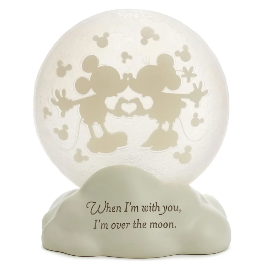 Hallmark : Disney Mickey Mouse and Minnie Mouse Moon Figurine With Light - Image 3