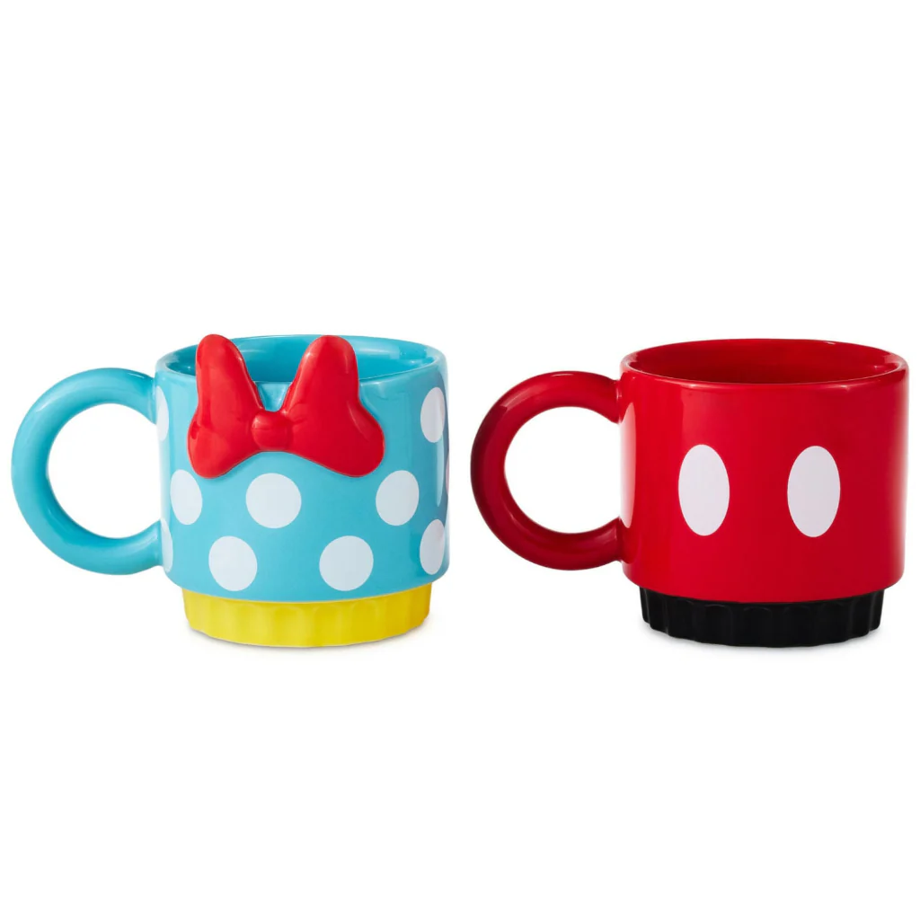Hallmark : Disney Mickey Mouse and Minnie Mouse Stacking Mugs, Set of 2