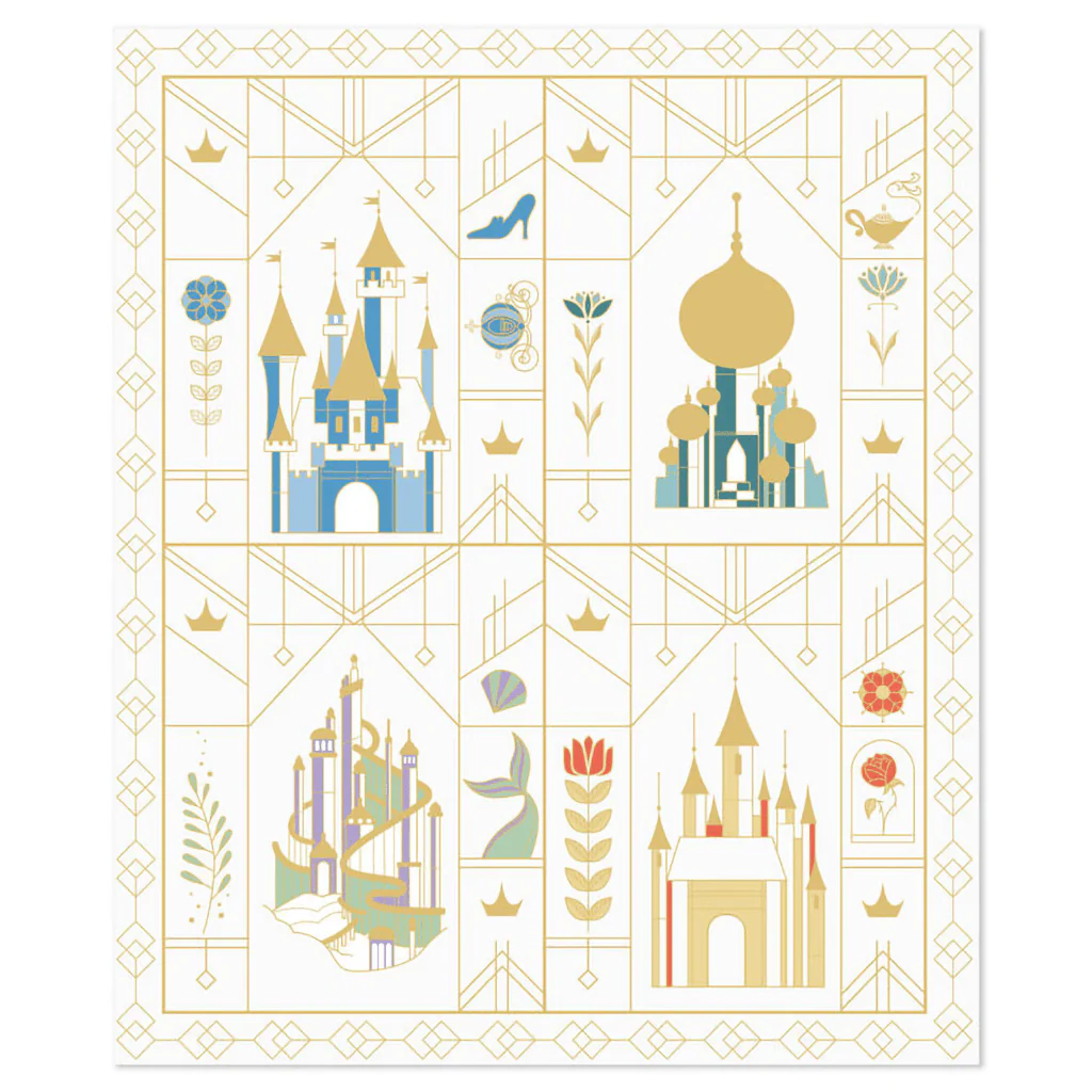Hallmark : Disney Princess Castles Throw Blanket, 50x60 - Image 3