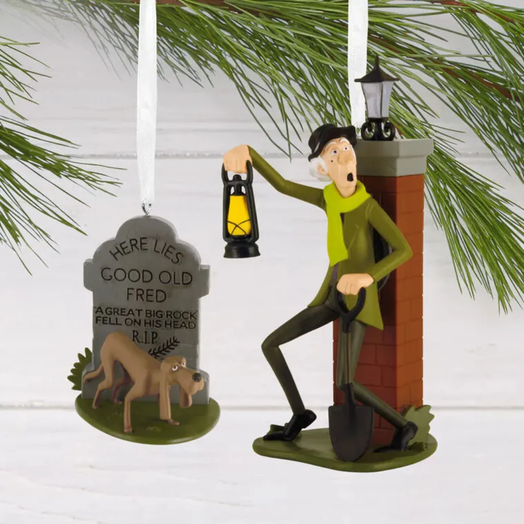 Hallmark : Disney The Haunted Mansion Caretaker and Dog Hallmark Ornaments, Set of 2 - Image 3