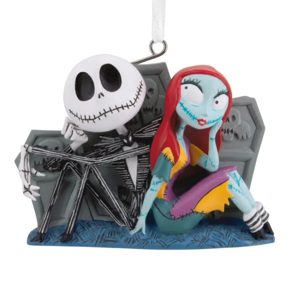 Hallmark : Disney Tim Burton's Jack and Sally With Tombstones Ornament - Image 2