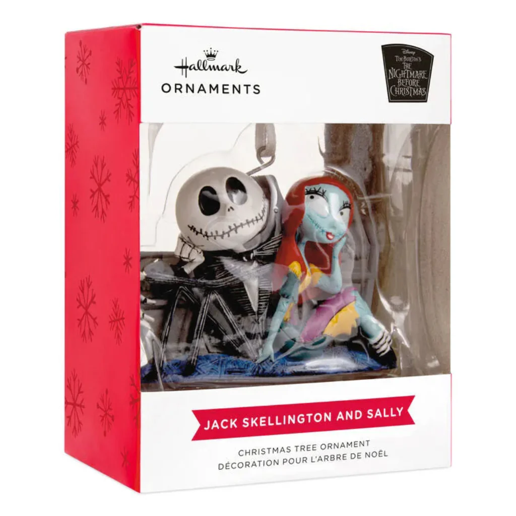 Hallmark : Disney Tim Burton's Jack and Sally With Tombstones Ornament - Image 4