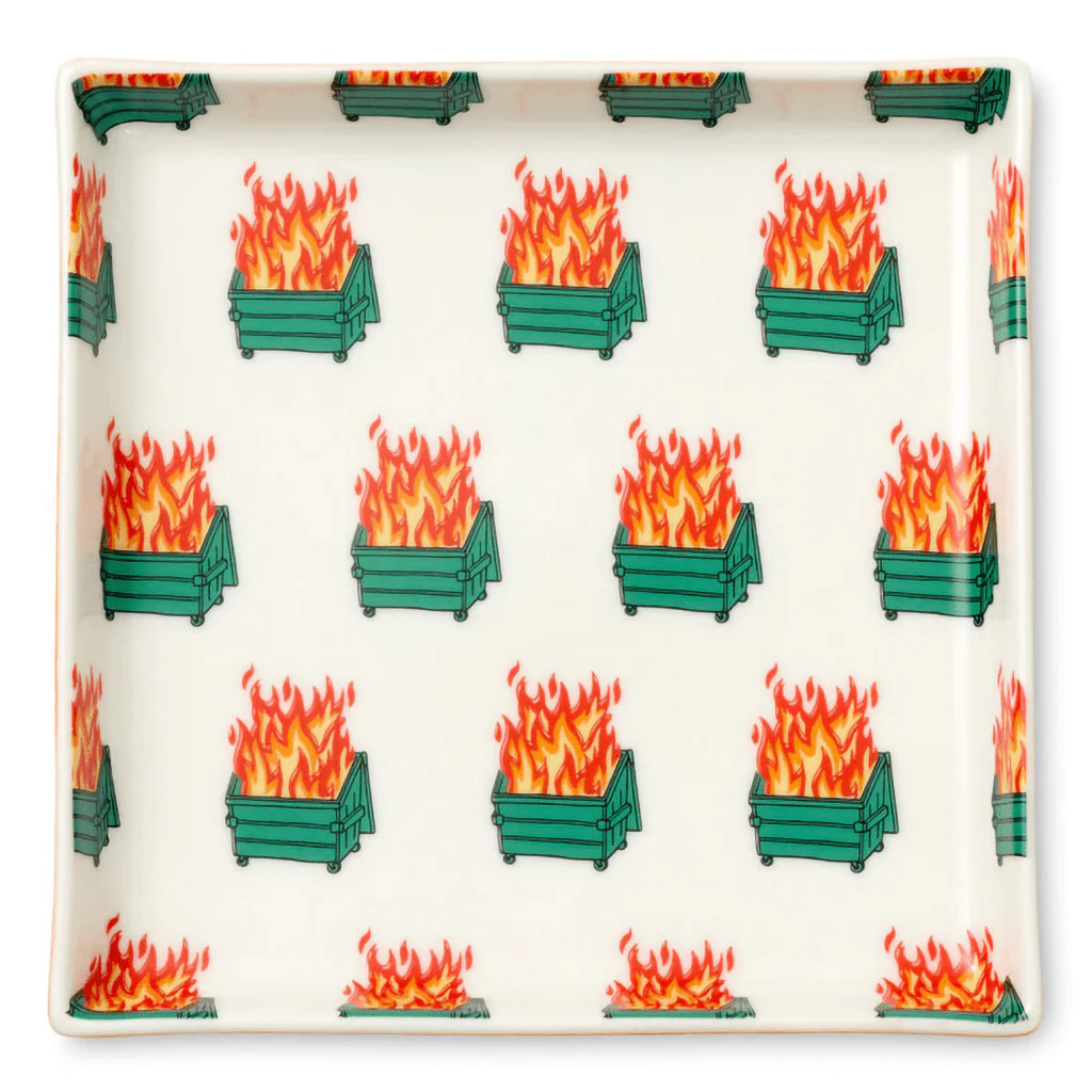 Hallmark : Dumpster Fire Funny Trinket Tray - Image 2
