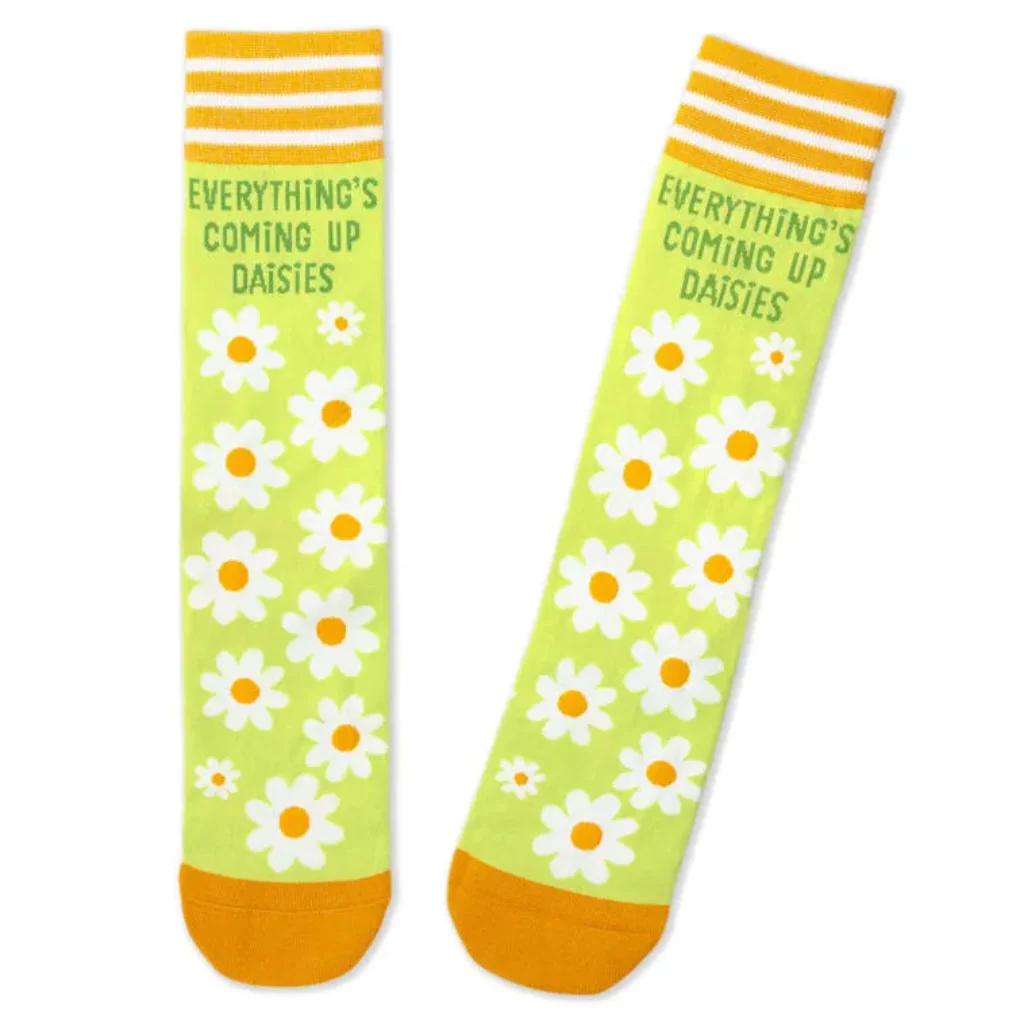 Hallmark : Everything's Coming Up Daisies Novelty Crew Socks - Image 2