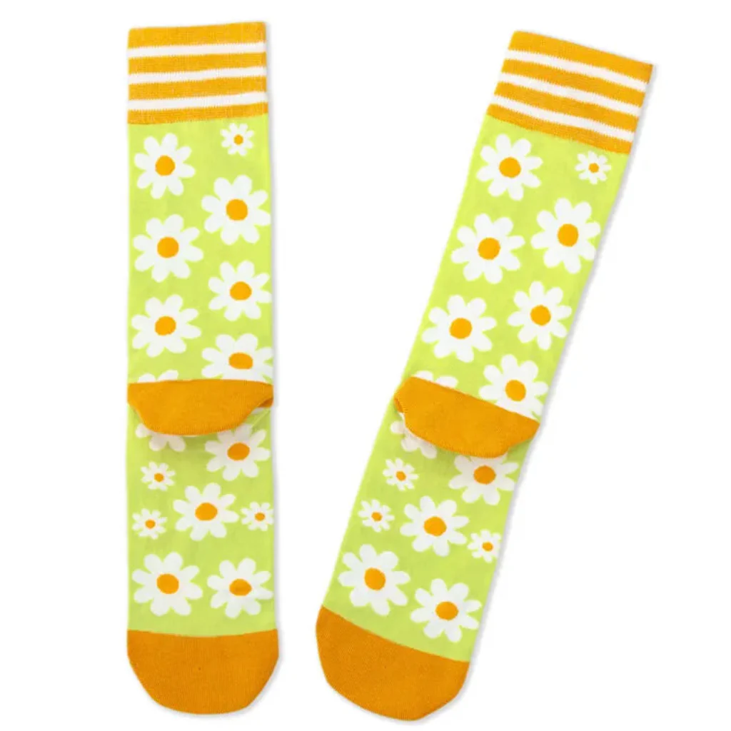 Hallmark : Everything's Coming Up Daisies Novelty Crew Socks - Image 3