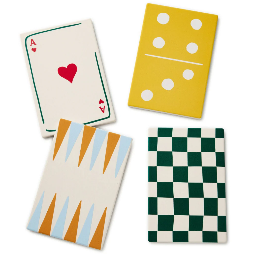 Hallmark : Game Night Oversized Coasters, Set of 4
