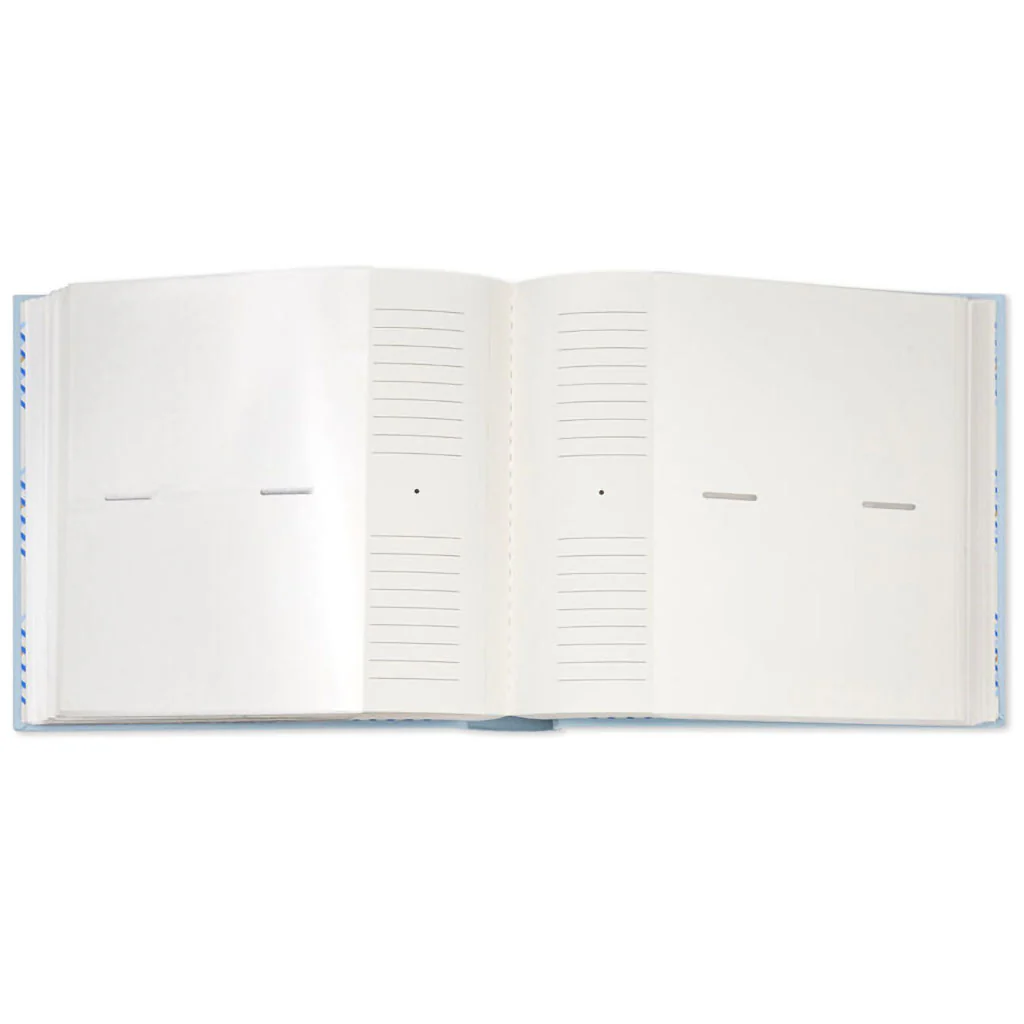 Hallmark : Gather Happy Memories Gold on Light Blue Linen Photo Album - Image 3