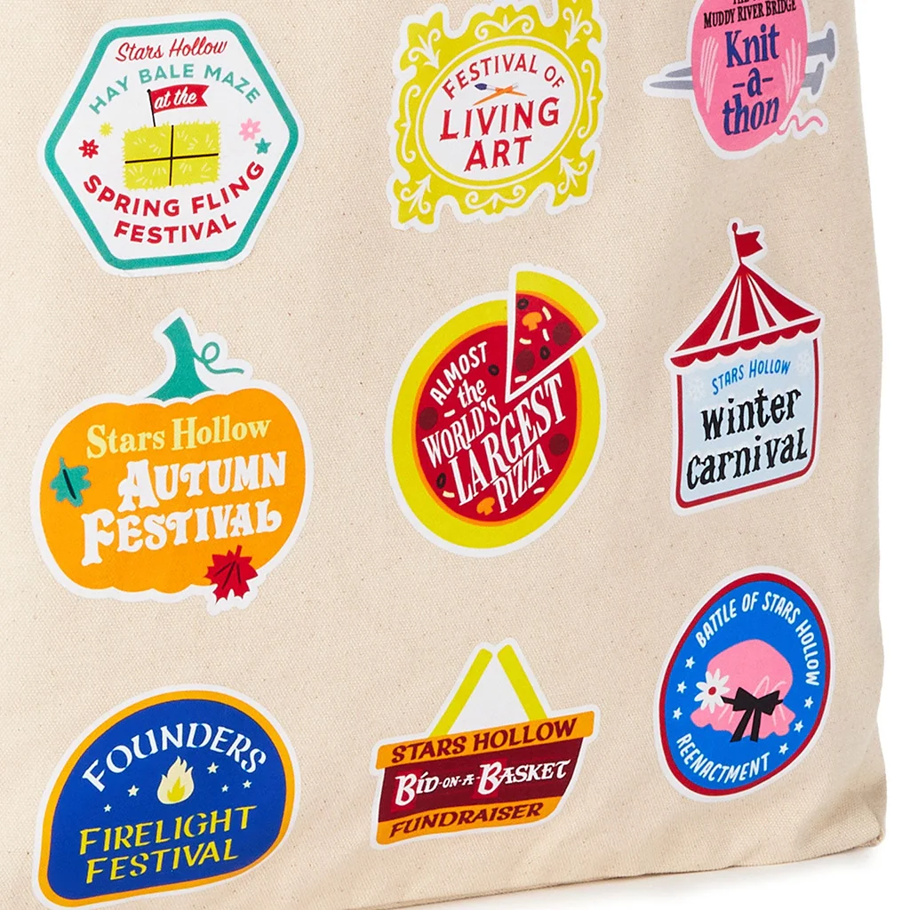 Hallmark : Gilmore Girls Canvas Tote Bag - Stars Hollow Town Festivals - Image 3
