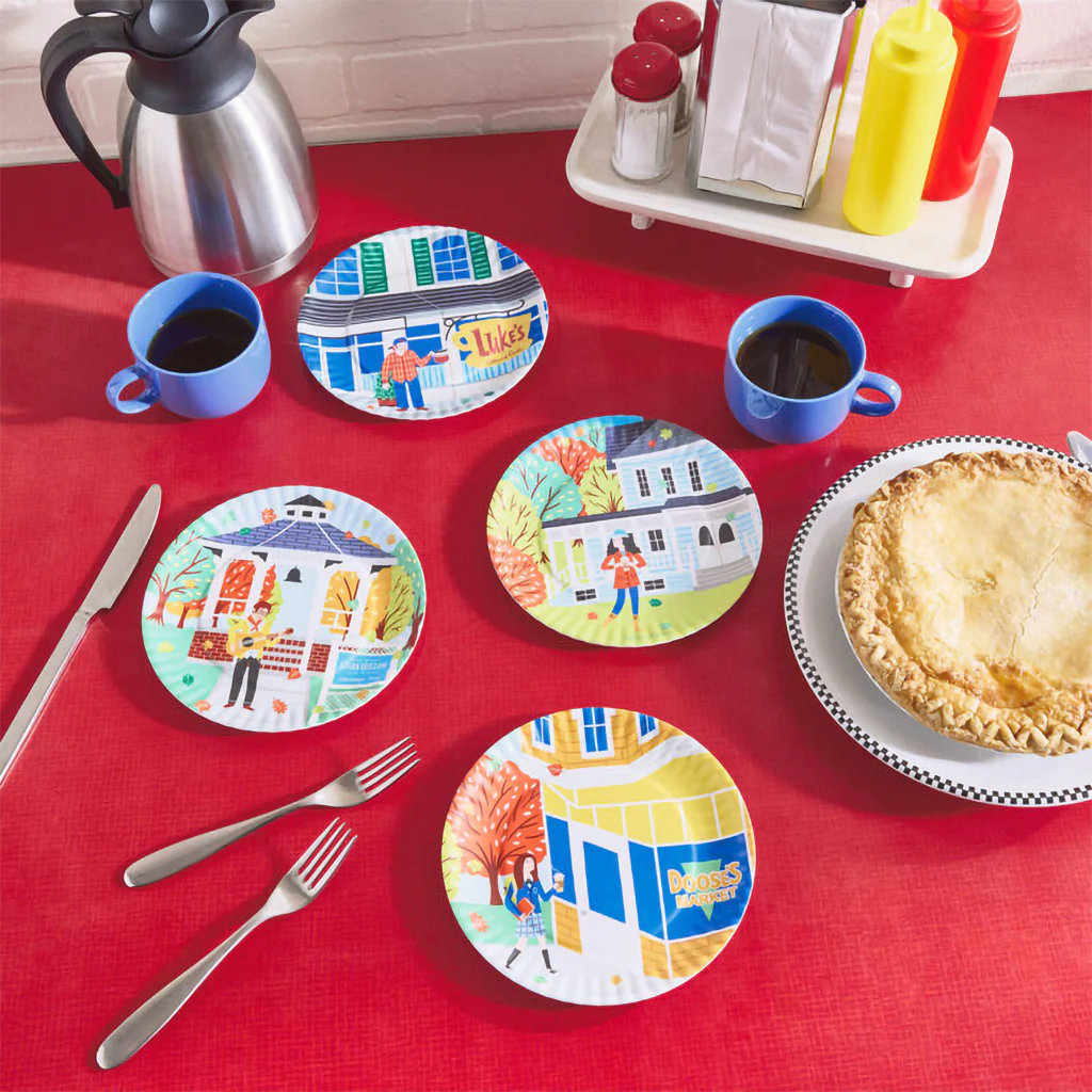 Hallmark : Gilmore Girls Stars Hollow Appetizer Plates, Set of 4 - Image 2
