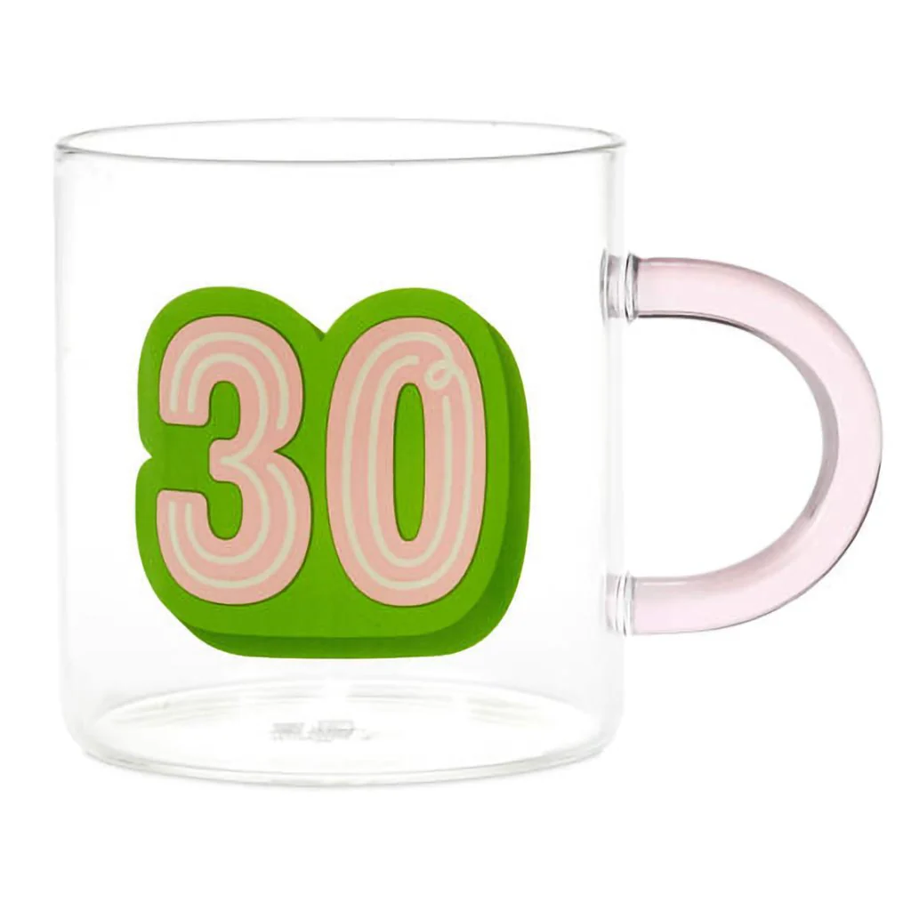 Hallmark : Glass 30th Birthday Mug, 17.5 oz.