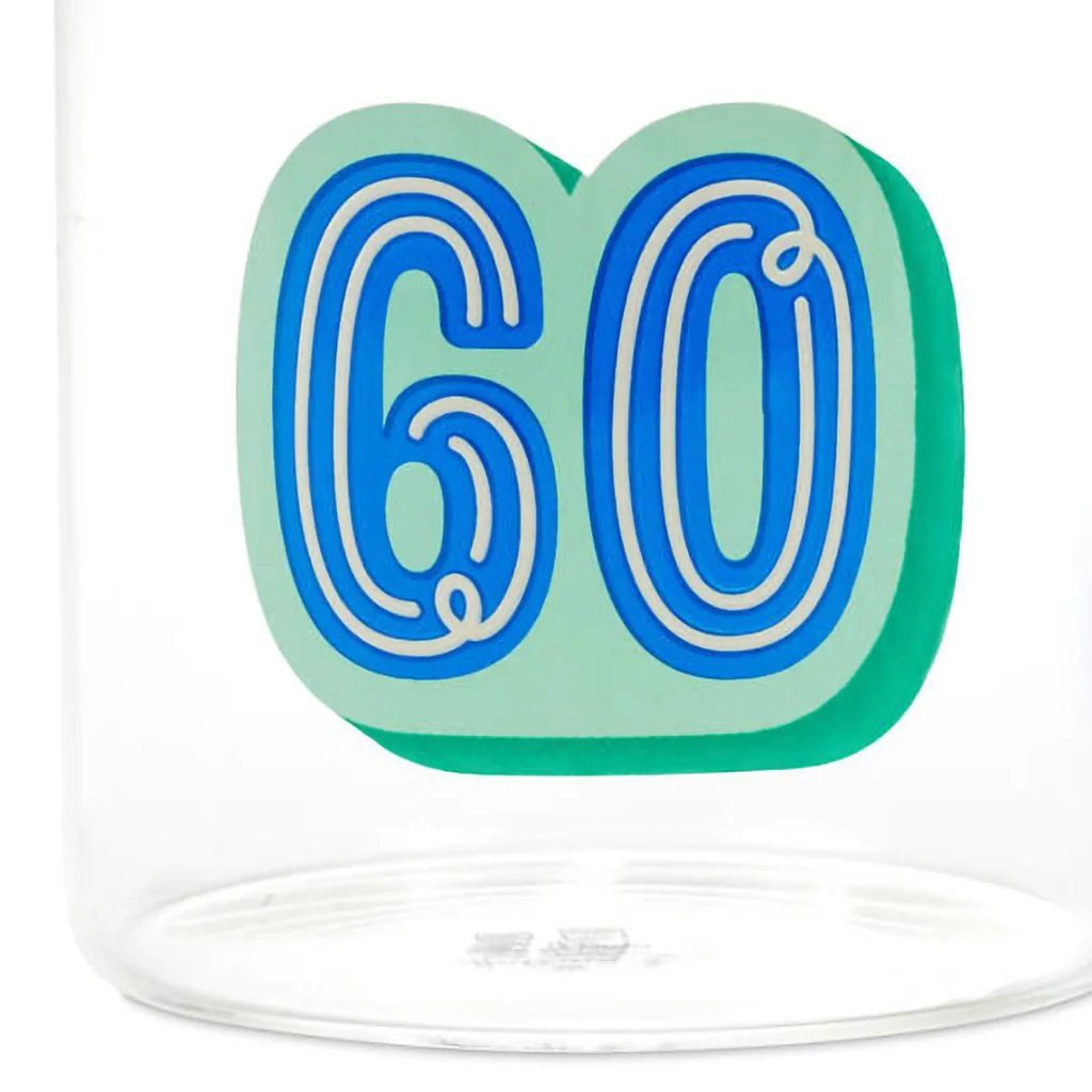 Hallmark : Glass 60th Birthday Mug, 17.5 oz - Image 3