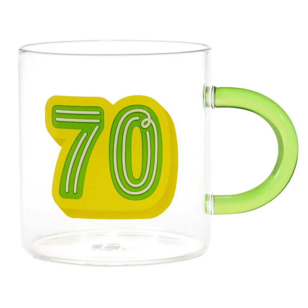 Hallmark : Glass 70th Birthday Mug, 17.5 oz.